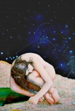 Pittura intitolato "La notte" da Raimondo Gambino, Opera d'arte originale