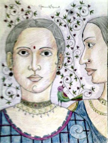 Painting titled "pencil drawing" by Ganeshguntoju, Original Artwork