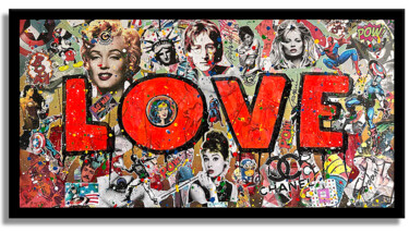 "Only Love" başlıklı Tablo Gardani tarafından, Orijinal sanat, Akrilik Ahşap Sedye çerçevesi üzerine monte edilmiş