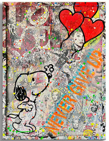 Pintura titulada "Snoopy Love" por Gardani, Obra de arte original, Acrílico Montado en Bastidor de camilla de madera