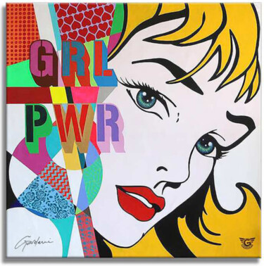 Schilderij getiteld "Girl Power" door Gardani, Origineel Kunstwerk, Acryl Gemonteerd op Frame voor houten brancard