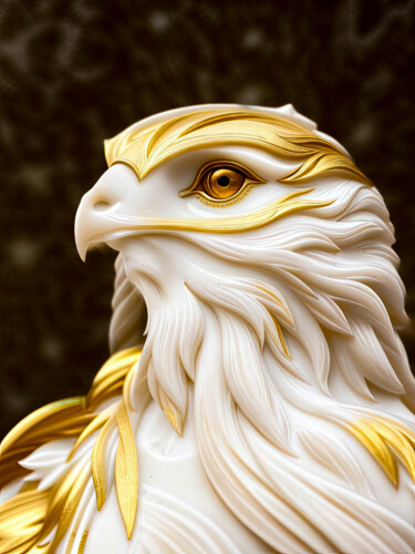 Arte digital titulada "The Hawk King" por Gareth P Jones, Obra de arte original, Fotografía manipulada