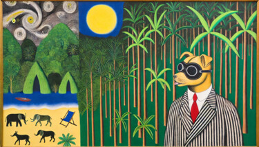 Arte digital titulada "A Noite na Selva" por Garfield Tusset, Obra de arte original, Pintura Digital