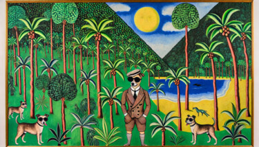 Arts numériques intitulée "Passeio Tropical" par Garfield Tusset, Œuvre d'art originale, Peinture numérique