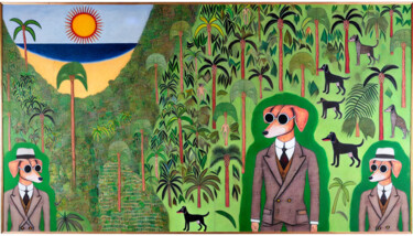 Digital Arts titled "Harmonia Canina na…" by Garfield Tusset, Original Artwork, Digital Painting