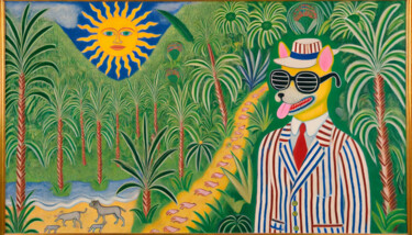 Arte digital titulada "Guardião do Sol Tro…" por Garfield Tusset, Obra de arte original, Pintura Digital