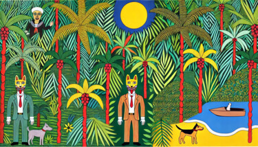 Arte digital titulada "Mitos Tropicais: O…" por Garfield Tusset, Obra de arte original, Pintura Digital