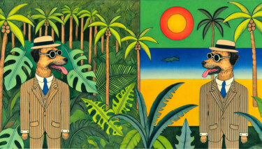 Digital Arts titled "Reflexos Tropicais" by Garfield Tusset, Original Artwork, Digital Painting