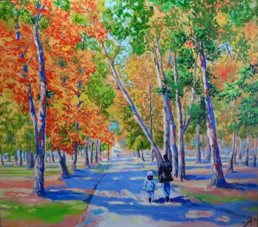 Peinture intitulée "Autumn Landscape 02" par Garry Arzumanyan, Œuvre d'art originale, Huile