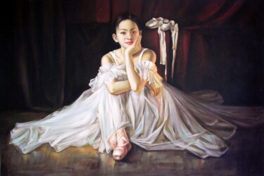 Pintura titulada "Ballerina 002" por Garvin Ree, Obra de arte original, Oleo Montado en Bastidor de camilla de madera