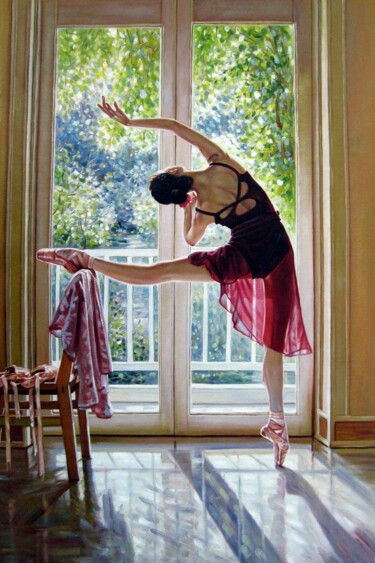 Картина под названием "Ballerina 019D" - Garvin Ree, Подлинное произведение искусства, Масло Установлен на Деревянная рама д…