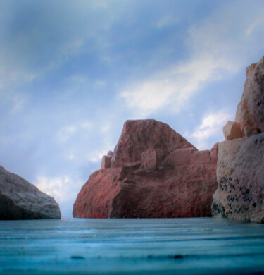 Fotografia intitulada "L'île rouge" por Gaspard De Gouges, Obras de arte originais, Fotografia digital