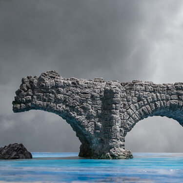 Photographie intitulée "Broken bridge 240" par Gaspard De Gouges, Œuvre d'art originale, Photographie numérique