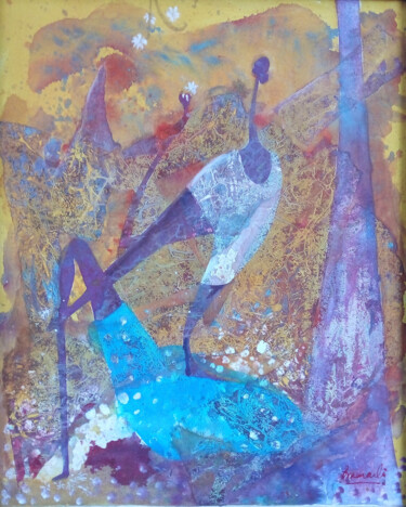 Peinture intitulée "Daydreamers" par Gayani Srimali, Œuvre d'art originale, Acrylique