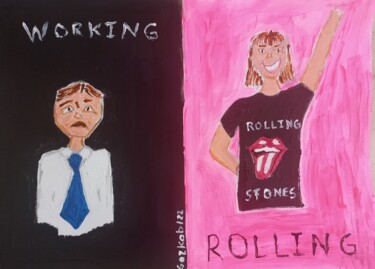 Painting titled "With your boss-With…" by Gazkob, Original Artwork, Acrylic