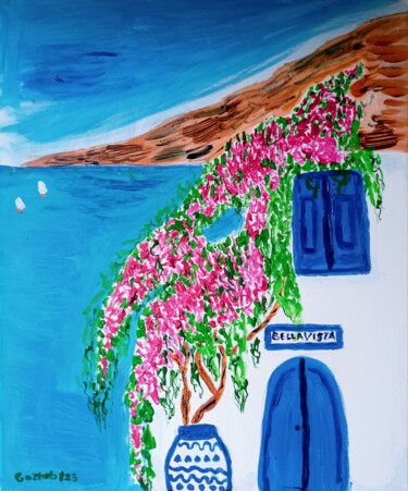 Pintura titulada "South European coast" por Gazkob, Obra de arte original, Acrílico