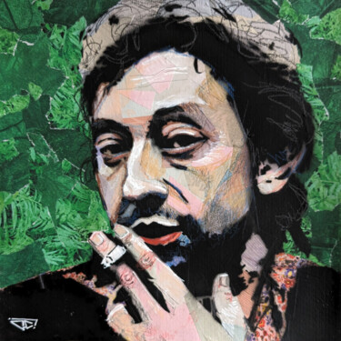 Pittura intitolato "Serge Gainsbourg" da G. Carta, Opera d'arte originale, Acrilico
