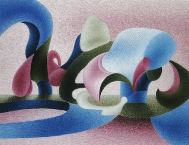 Drawing titled "Candy Cut Marsh Mel…" by Gerrit Cnossen, Original Artwork, Pastel Mounted on Cardboard