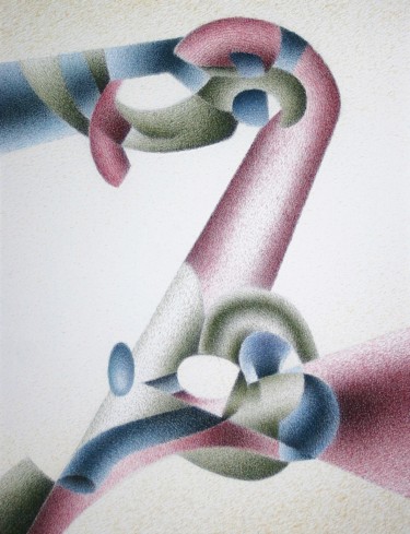 Disegno intitolato "Two. Being nice and…" da Gerrit Cnossen, Opera d'arte originale, Pastello Montato su Cartone