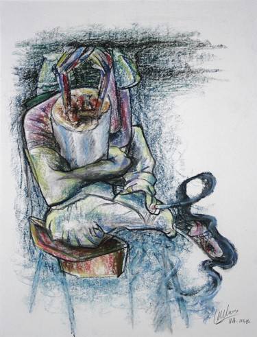 Drawing titled "G. Nico the Teen. (…" by Gerrit Cnossen, Original Artwork, Pastel Mounted on Cardboard