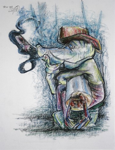 Disegno intitolato "G. Nico the Teen. (…" da Gerrit Cnossen, Opera d'arte originale, Pastello Montato su Cartone