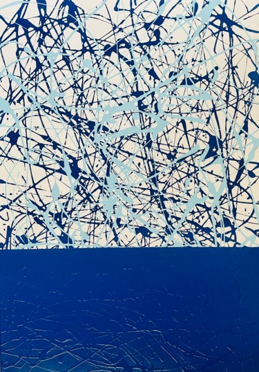 Pintura intitulada "Nel blu dipinto di…" por Gabriele Doglietto, Obras de arte originais, Tinta de esmalte