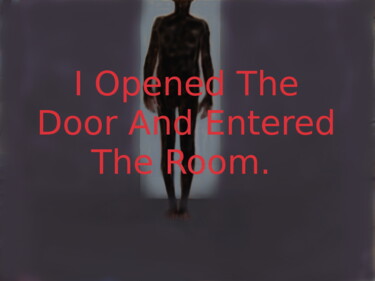 Digitale Kunst getiteld "I Opened The Door" door Gee Shepherd, Origineel Kunstwerk, Digitaal Schilderwerk