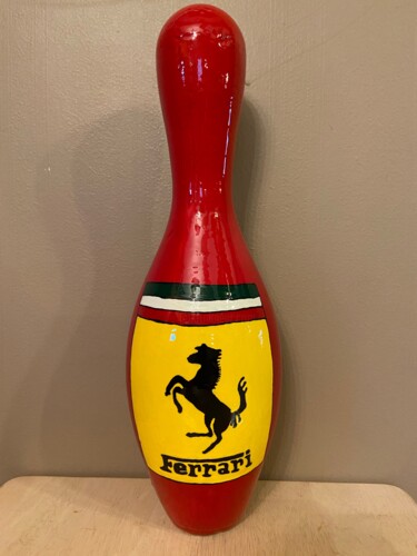 Diseño titulada "Ferrari Hand Painte…" por Genedieve, Obra de arte original, Oleo