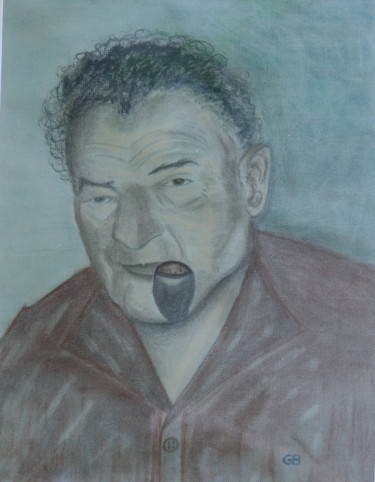 Peinture intitulée "Mon père" par Genevieve Fraysse, Œuvre d'art originale, Pastel