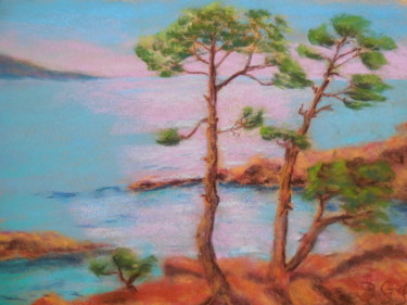 绘画 标题为“L'Esterel en mer mé…” 由Genevieve Fraysse, 原创艺术品, 粉彩
