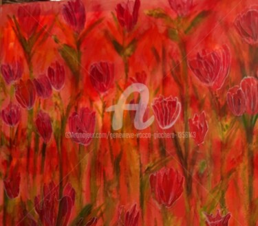 Malarstwo zatytułowany „Tulipia” autorstwa Geneviève  Vacca-Giachero, Oryginalna praca, Akryl