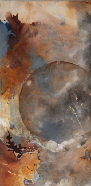 Peinture intitulée "Terre inconnue" par Gen Heller, Œuvre d'art originale, Collages Monté sur Châssis en bois