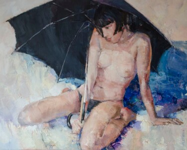 Malerei mit dem Titel "A drop of rain" von Gennadi Alekhnovich, Original-Kunstwerk, Öl