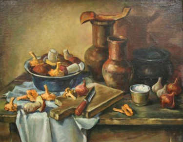 Картина под названием "Country Still Life" - Gennadi Kurlenkov, Подлинное произведение искусства, Масло