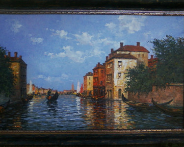 Pintura titulada "в Венеции" por Gennadii Tokarev, Obra de arte original, Oleo