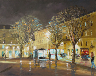 Malerei mit dem Titel "Bordeaux Lights No.3" von Helene Buttling, Original-Kunstwerk, Acryl