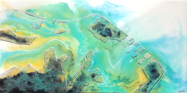 Schilderij getiteld "Entre Terre & Mer -…" door Geordie, Origineel Kunstwerk, Acryl