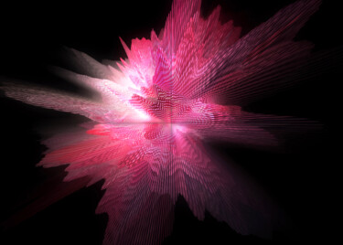 Digitale Kunst getiteld "Paradoxe - Rose" door Geordie, Origineel Kunstwerk, Digitaal Schilderwerk