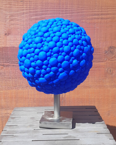 Sculpture titled "Blue Buble" by George K, Original Artwork, Terra cotta