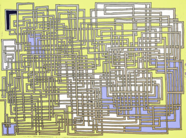 Arts numériques intitulée "MAZE LABYRINTH PATT…" par George Gkoumas, Œuvre d'art originale, Marqueur