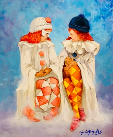 Картина под названием "Valentin" - Georges Corominas, Подлинное произведение искусства, Масло