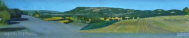 Peinture intitulée "Sur la route d'Agut…" par Georges Roques, Œuvre d'art originale, Acrylique