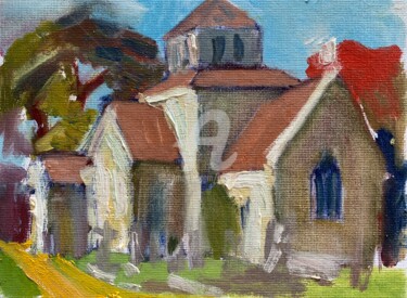 Painting titled "Braemore Church" by Georgina Rey, Original Artwork, Oil