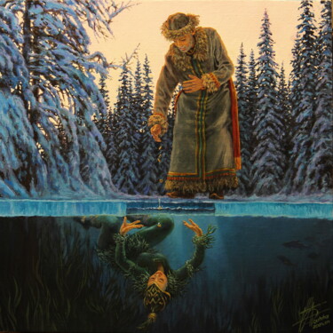 Malerei mit dem Titel "REFLECTION" von Georgii Ineshin (Georgy Ineshin Gotcha), Original-Kunstwerk, Öl Auf Keilrahmen aus Ho…