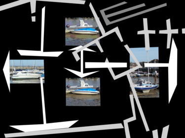 Digital Arts titled "Yacht Improvisation" by Gerald Shepherd F.F.P.S., Original Artwork, Photo Montage