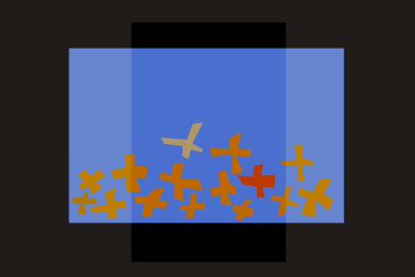 Grafika cyfrowa / sztuka generowana cyfrowo zatytułowany „Sunken Crosses” autorstwa Gerald Shepherd F.F.P.S., Oryginalna pra…