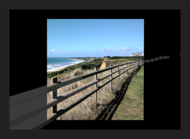 Digitale Kunst mit dem Titel "Seaside Fence" von Gerald Shepherd F.F.P.S., Original-Kunstwerk, 2D digitale Arbeit