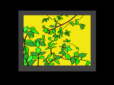 Digitale Kunst mit dem Titel "Leaf pattern Study" von Gerald Shepherd F.F.P.S., Original-Kunstwerk, 2D digitale Arbeit
