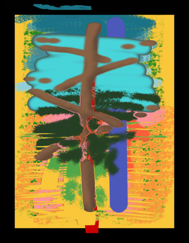 Arts numériques intitulée "The Tree Of Life*" par Gerald Shepherd F.F.P.S., Œuvre d'art originale, Peinture numérique