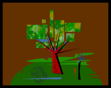 Цифровое искусство под названием "The Tree*" - Gerald Shepherd F.F.P.S., Подлинное произведение искусства, Цифровая живопись